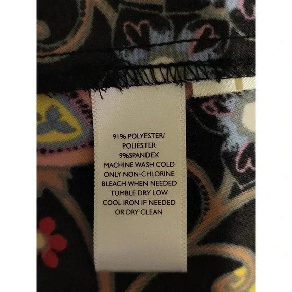 Ann Taylor Loft Black Floral Print Tunic Dress - Picture 7 of 8